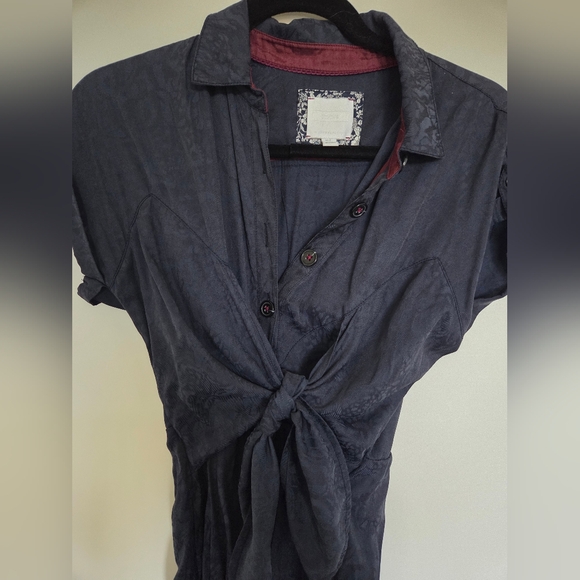 OPEN TO OFFERS ETT TWA by Anthropologie Tie Front Jumpsuit Size 2 - Picture 4 of 4